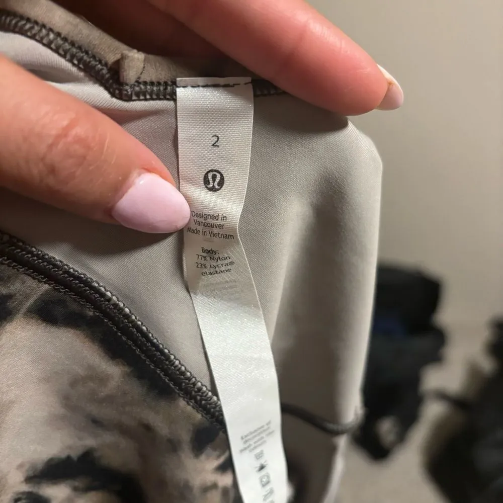 Lululemon Power Pivot Tank *Everlux Dispersed Light Raw Linen Multi- Size 2 - Image 4