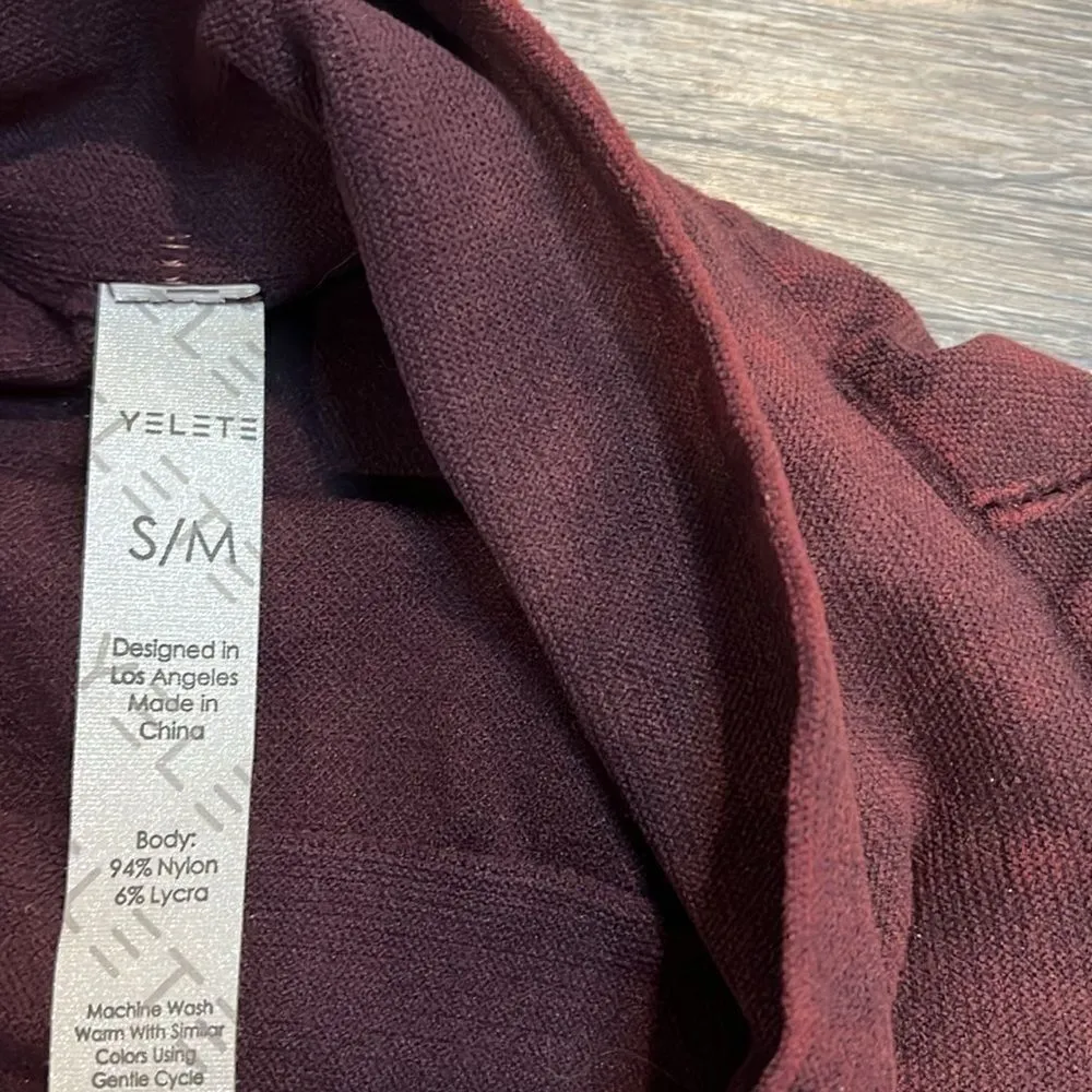 YELETE Women's Moto High Waist Ankle Workout Yoga Leggings Pants Tights S/M - Image 12