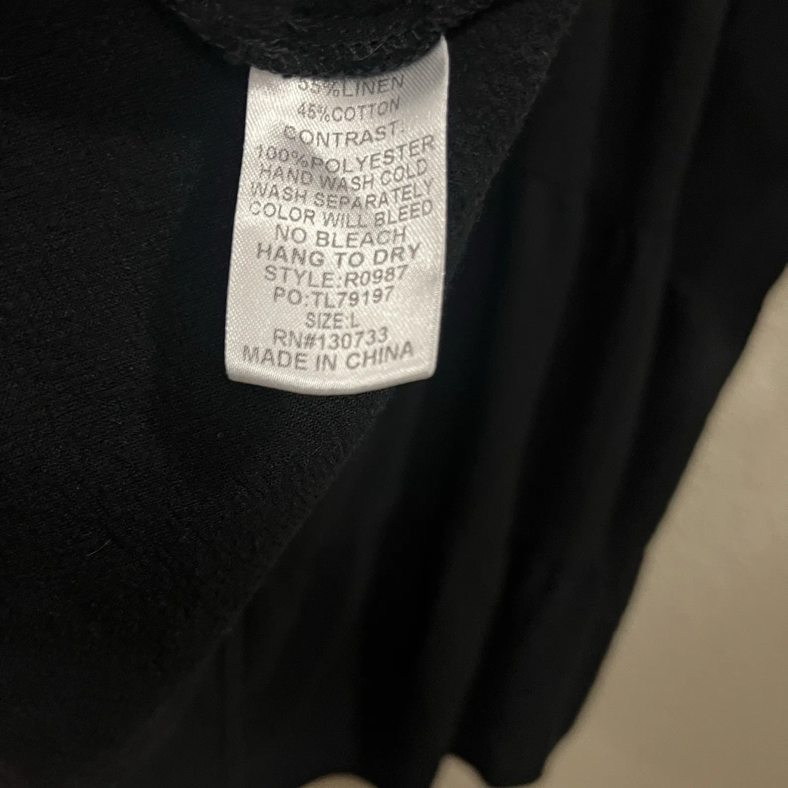 Umgee Tiered Mini Dress Black Size Large Floral Embroidered Puff Sleeve Popover - Image 6