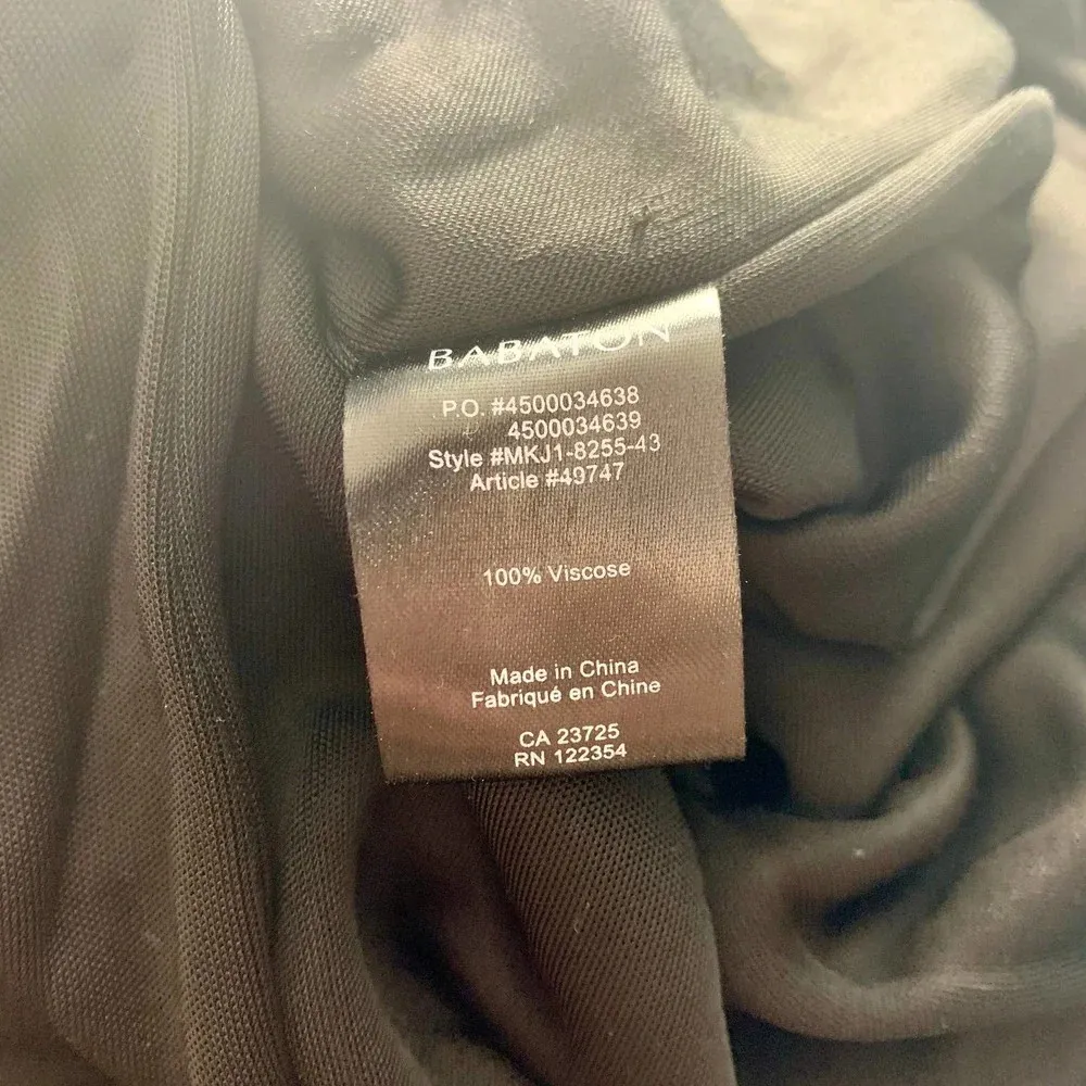 Aritzia Babaton Draped Dress Ruched Faux Wrap Long Sleeve Black Size‎ Small - Image 12