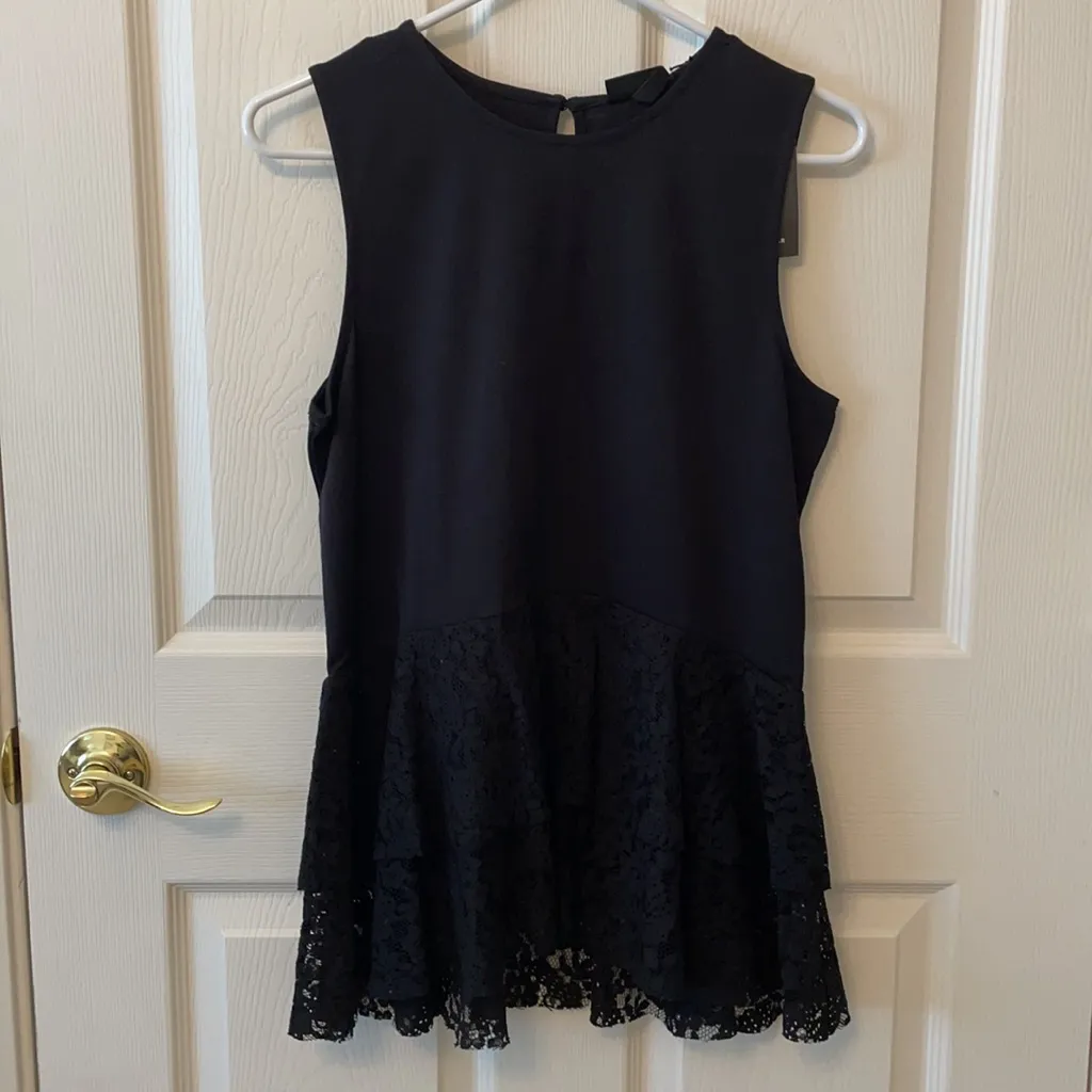 Who What Wear lace peplum top - Image 2