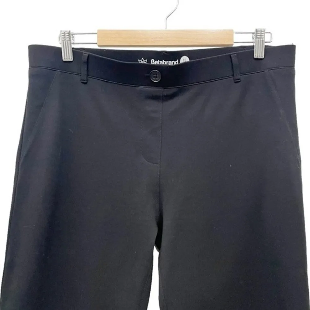 Betabrand Women's Straight-Leg Classic Black Dress Pant Size XL Petite Yoga Pant - Image 5