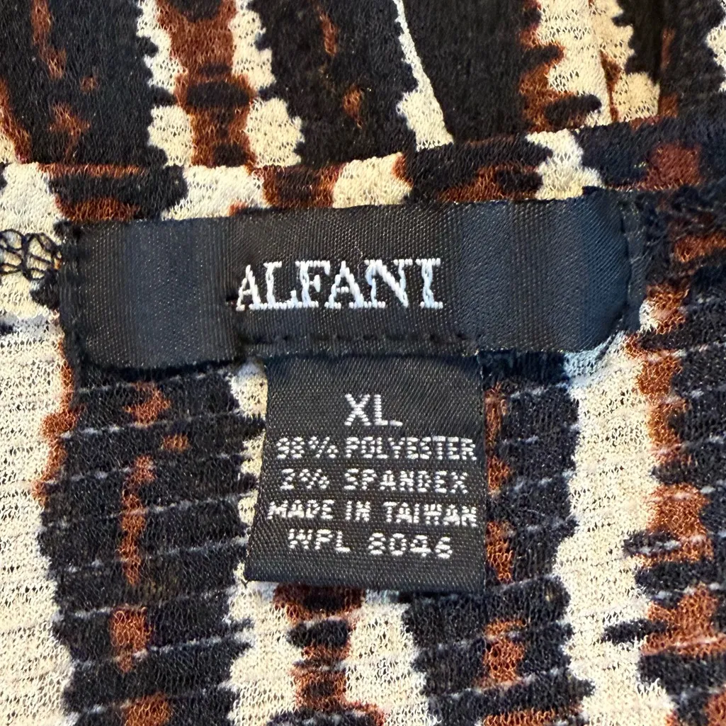 Alfani Midi Dress Sleeveless Women’s Sz XL Elastic Waistband Unlined Office Y2K - Image 8