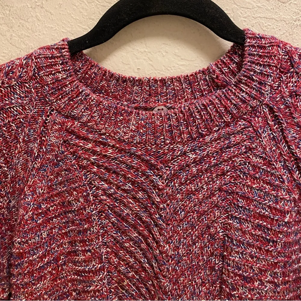 Margaret O'Leary Knit Marled Sweater With Built-In Dress Shirt Hem Size S - Image 2