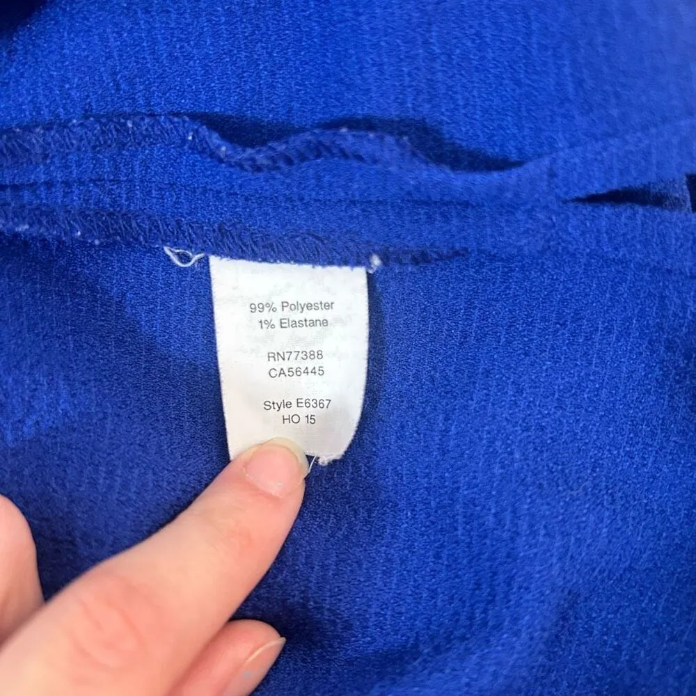 J. Crew Royal Blue Long Sleeve Blouse Size Small - Image 8