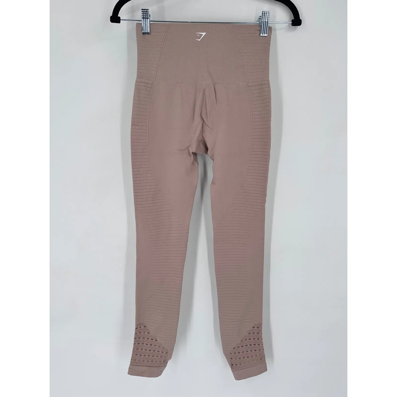 Gymshark Energy Seamless Leggings Women Brown High Waisted Size S Taupe - Image 8