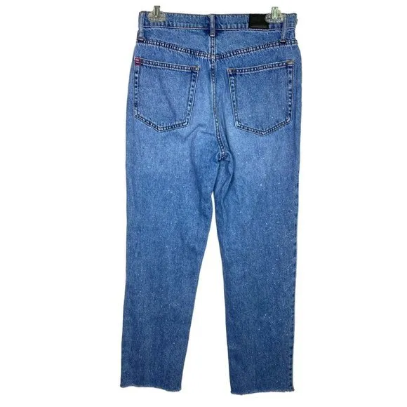 BDG Mom Jeans Womens Size 27‎ Blue High Rise Button Fly Slim Straight Denim Y2K - Image 2