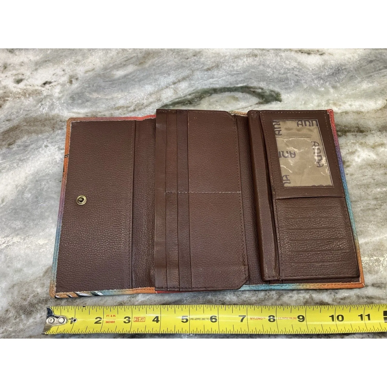 Anuschka Women's Wallet Butterfly Roses Floral Design Trifold Bills Credit Coin - Image 6