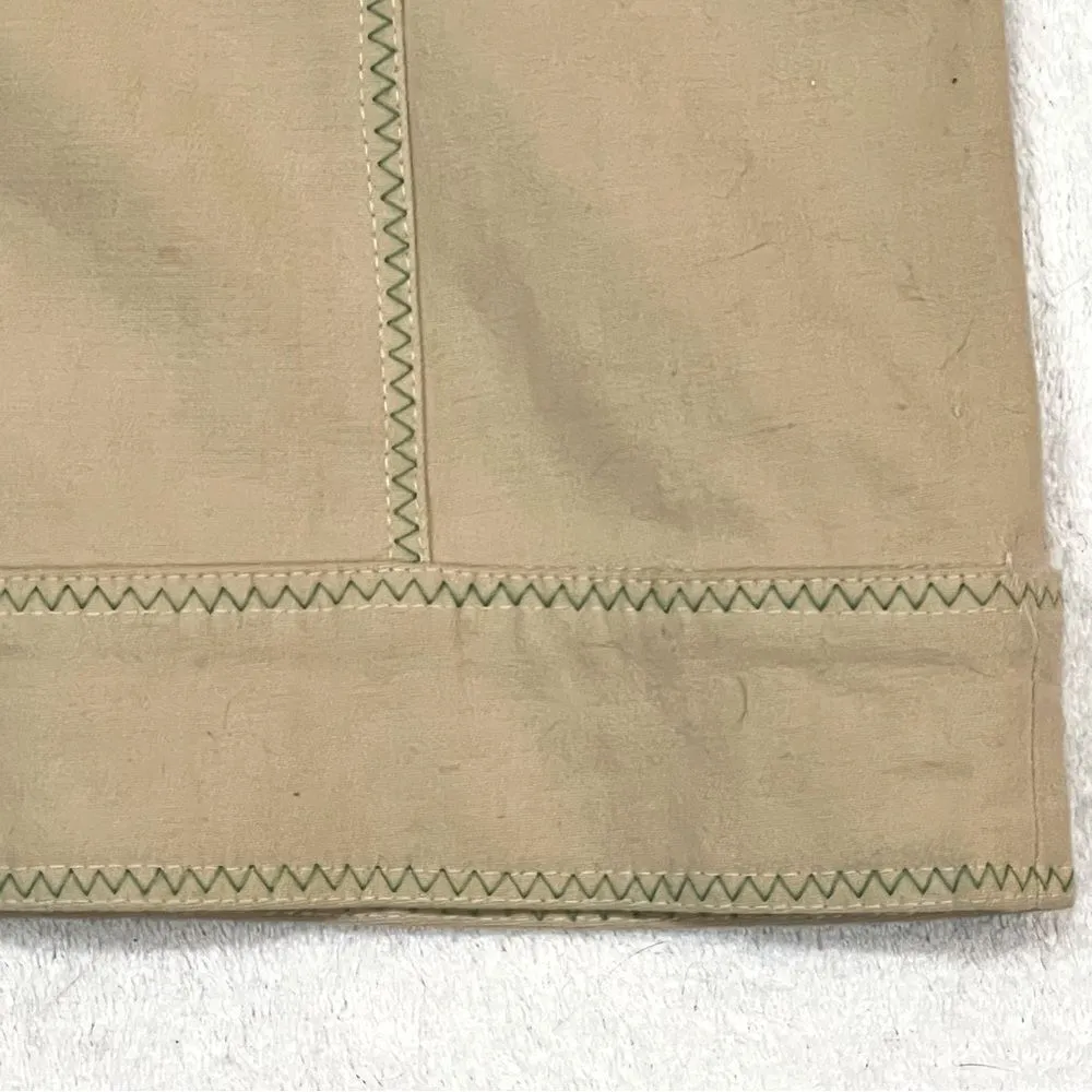 Madame Butterfly Beaded Blazer Jacket by Faith Size Large Tan - Image 5