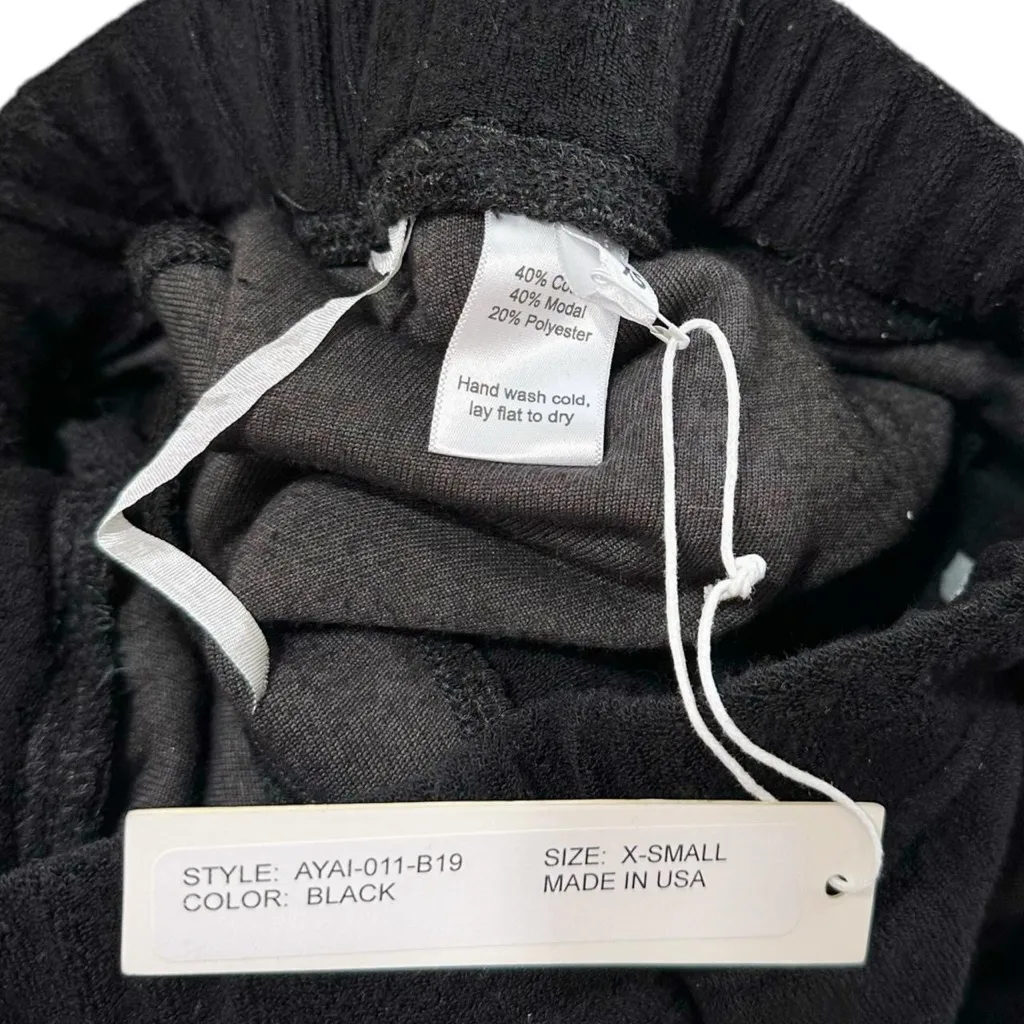 ARE YOU AM I Nicia Plush Terry Mini Skirt, Black, XS Black - Image 12