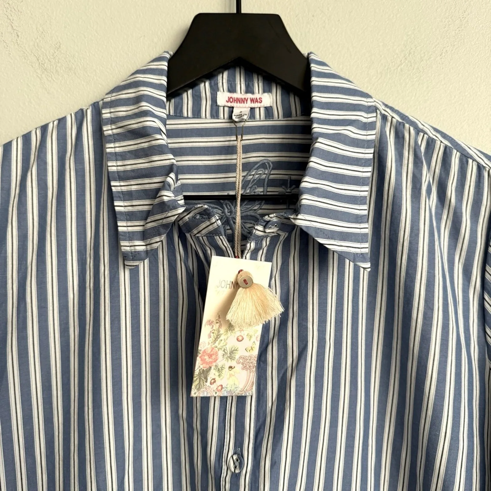 NEW Johnny Was Georgia Stripe Henley Shirt Dress - Image 6