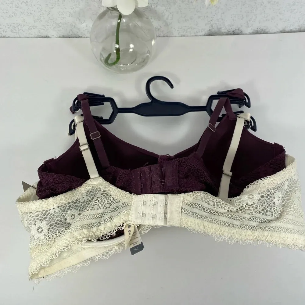 🆕 Lucky Brand Floral & Purple Bra Set - 36C - Image 4