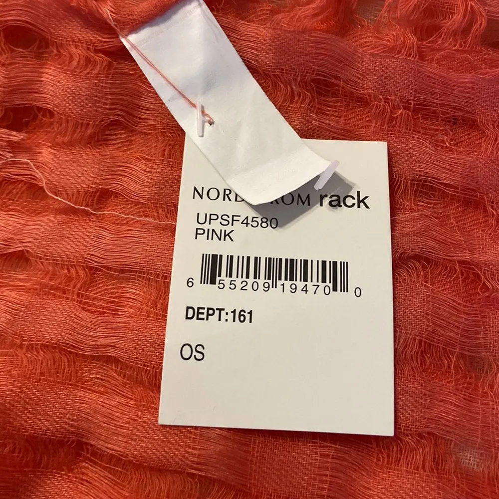 Nordstrom Rack Pink Scarf long 69” wide 25” brand new with tags very soft - Image 2