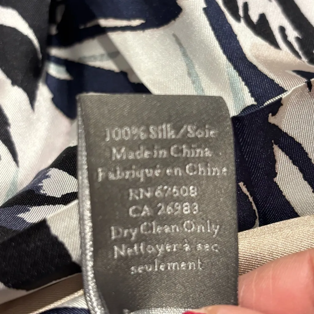 Vince Camuto Multi Colored Animal Print 100% Silk 35” Squared Scarf - Image 4