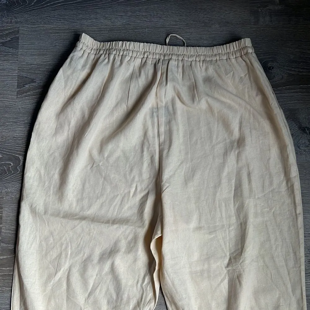 NEW ELOQUII Elements Women's Plus Size Linen Blend Jogger Pants - Image 11