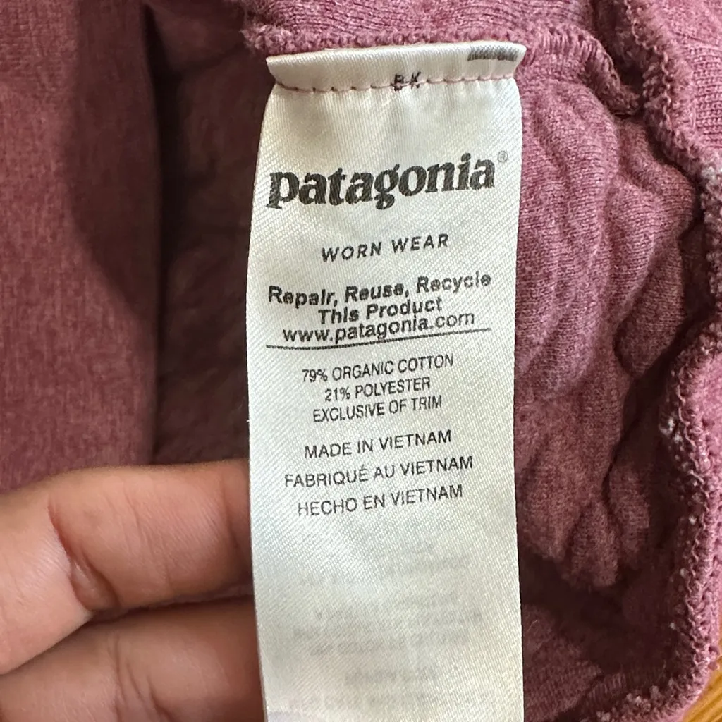 Patagonia Maroon Quilted Snap Pullover - Image 8