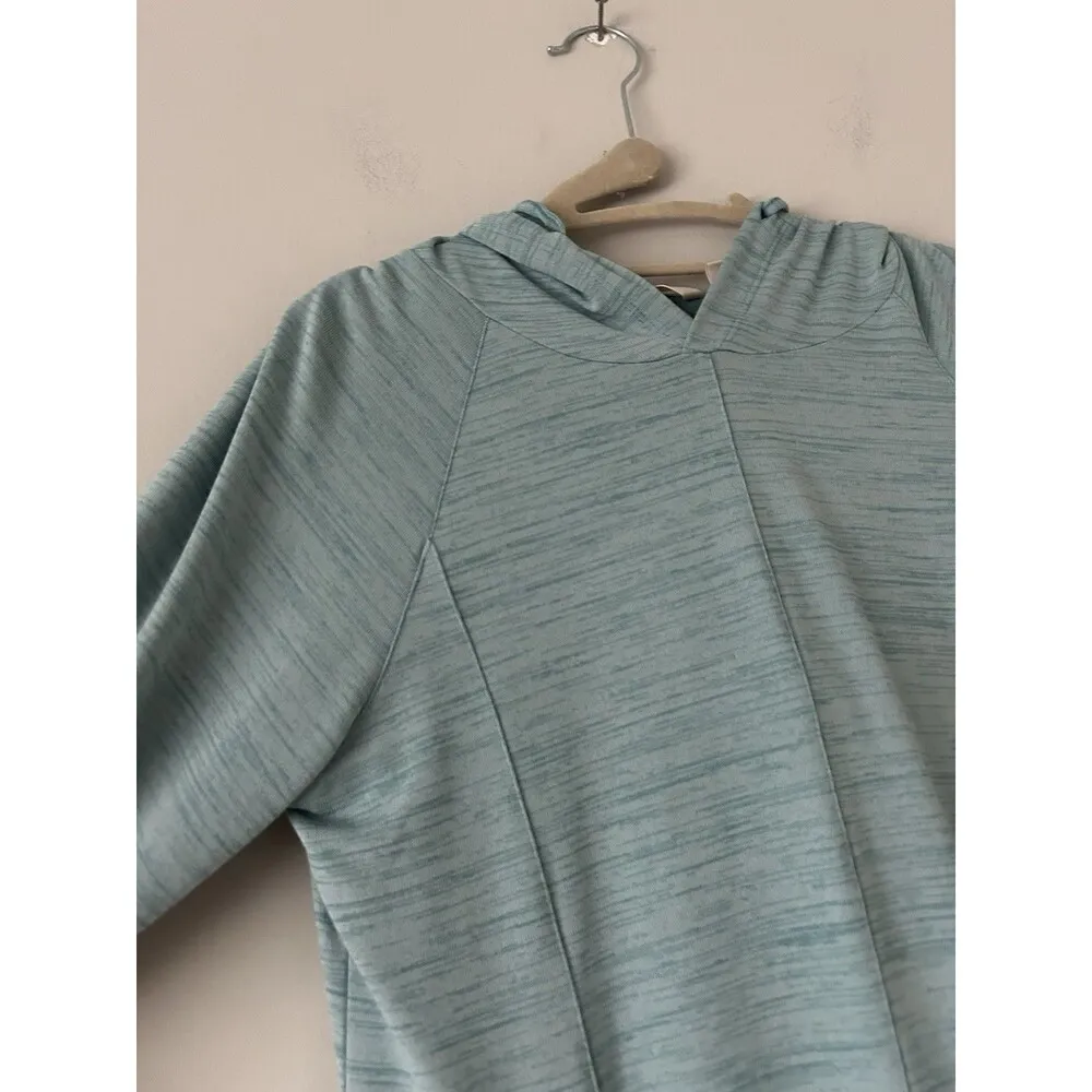 Soft Surroundings Blue Soft Lightweight Tunic Hoodie Size Small Comfort - Image 5