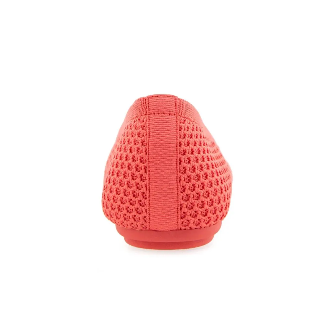 NEW Aerosoles Women's Annelie Round Toe Ballet Flats Coral Red Knit Fabric SZ-9 - Image 3