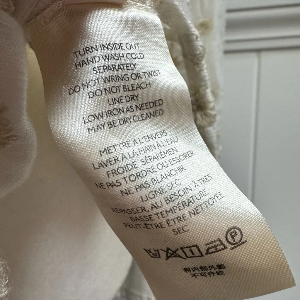 Pilcro Anthropologie Jolie Pintucked Blouse Long Sleeve Top Shirt Medium - Image 10