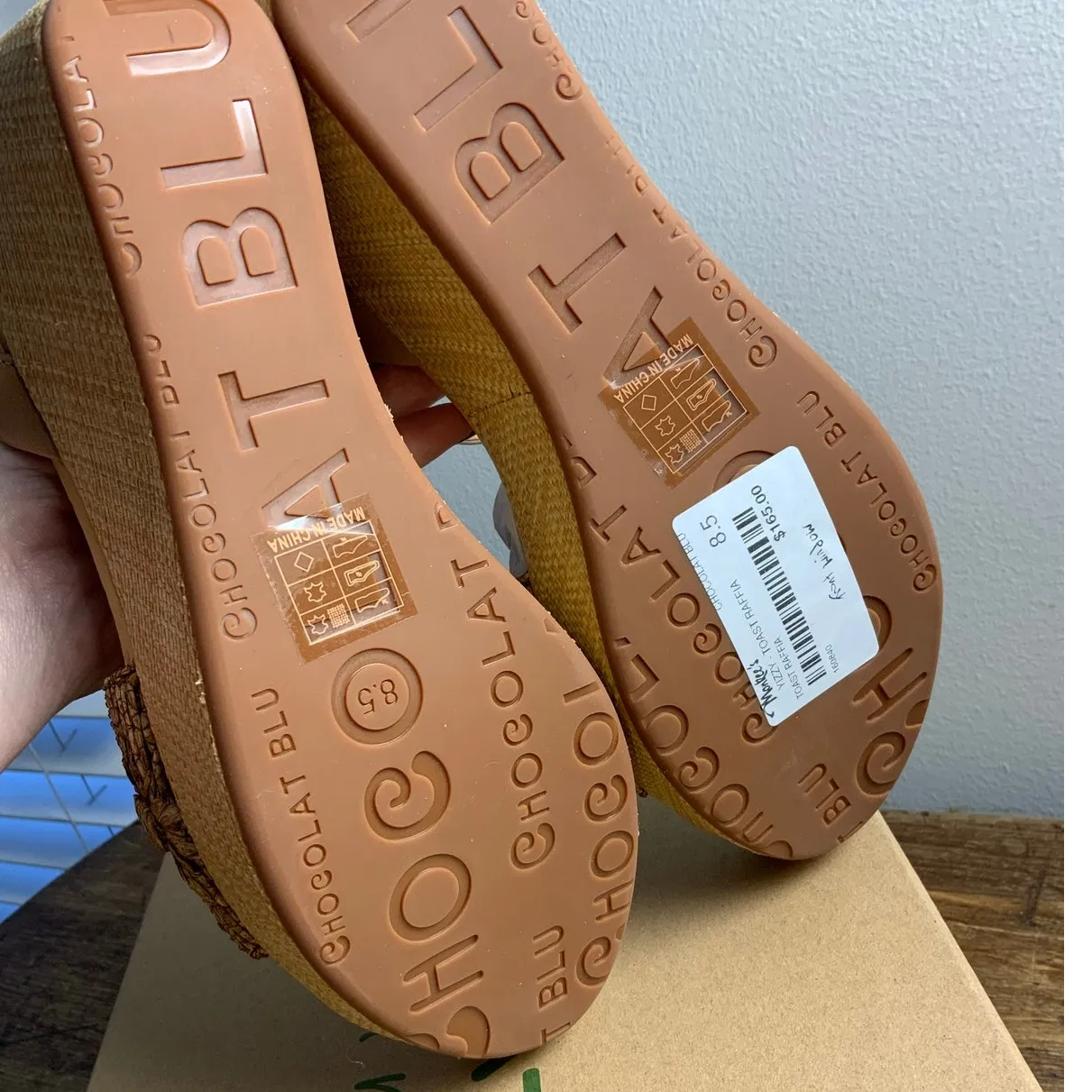 Chocolat Blu Yizzy Toast Raffia NWT Women's size 8.5 - Image 6