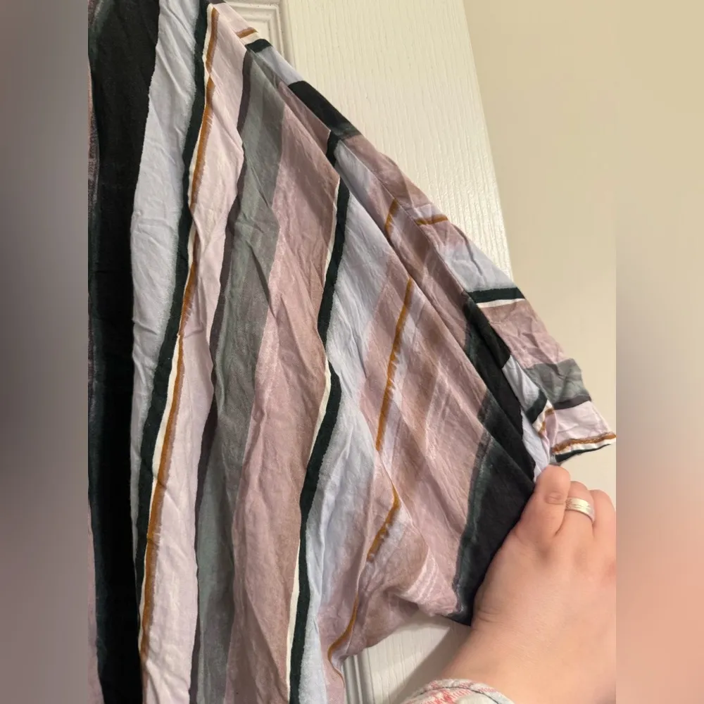 Torrid Multi Stripe Challis Hi-Lo Kimono Cardigan - size 1/2 - Image 2