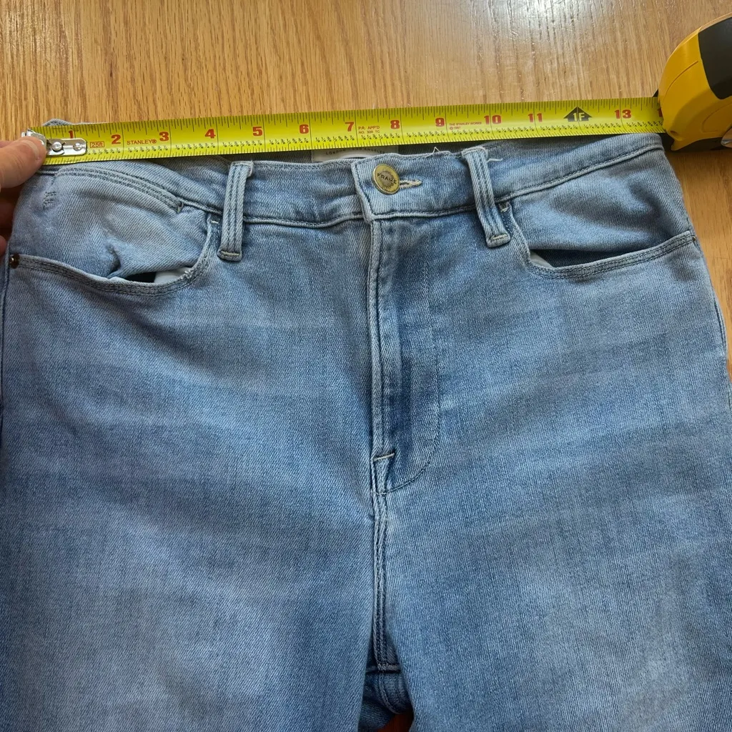 Frame Denim Jeans Women’s Size 30 Blue Le High Skinny Raw Hem - Image 7