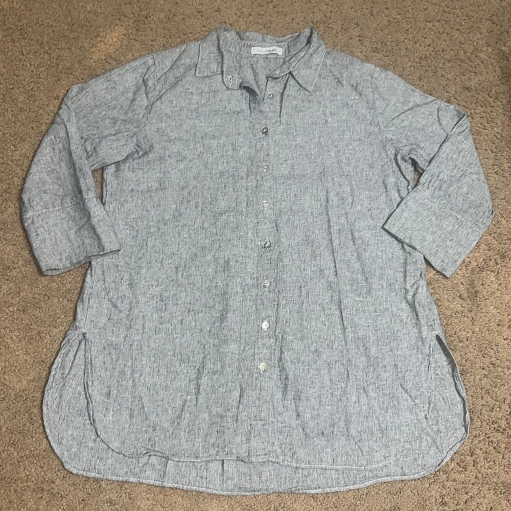 Cut Loose Easy Shirt Linen Cotton‎ Large Black - Image 4