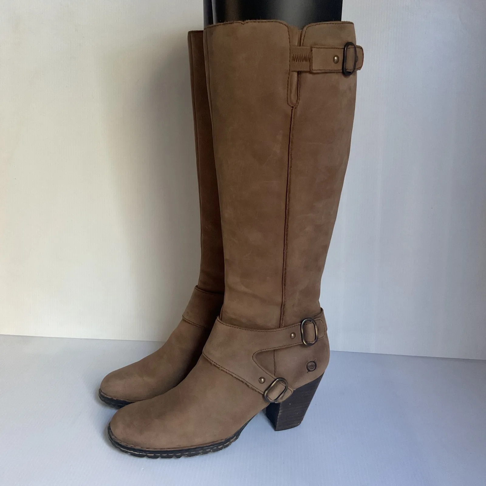 Børn Brown Leather Riding Boots Size 7 – Tall Knee - Image 7