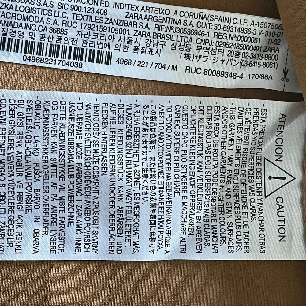 Zara faux suede zip up hooded jacket size M fall closet staple warm outdoors - Image 6