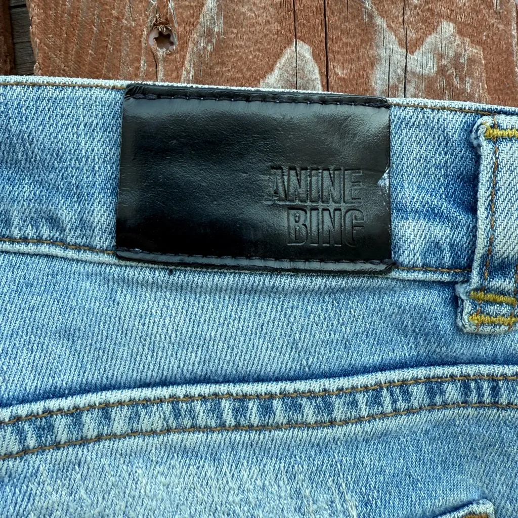 Anine Bing Light Wash Blue Distressed Skinny Jeans Women’s Size 26 - Image 6