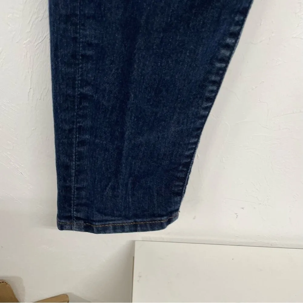 Loft Dark Wash Mid Rise Curvy Skinny Ankle Jeans Womens 4 Blue Denim Ann Taylor - Image 3