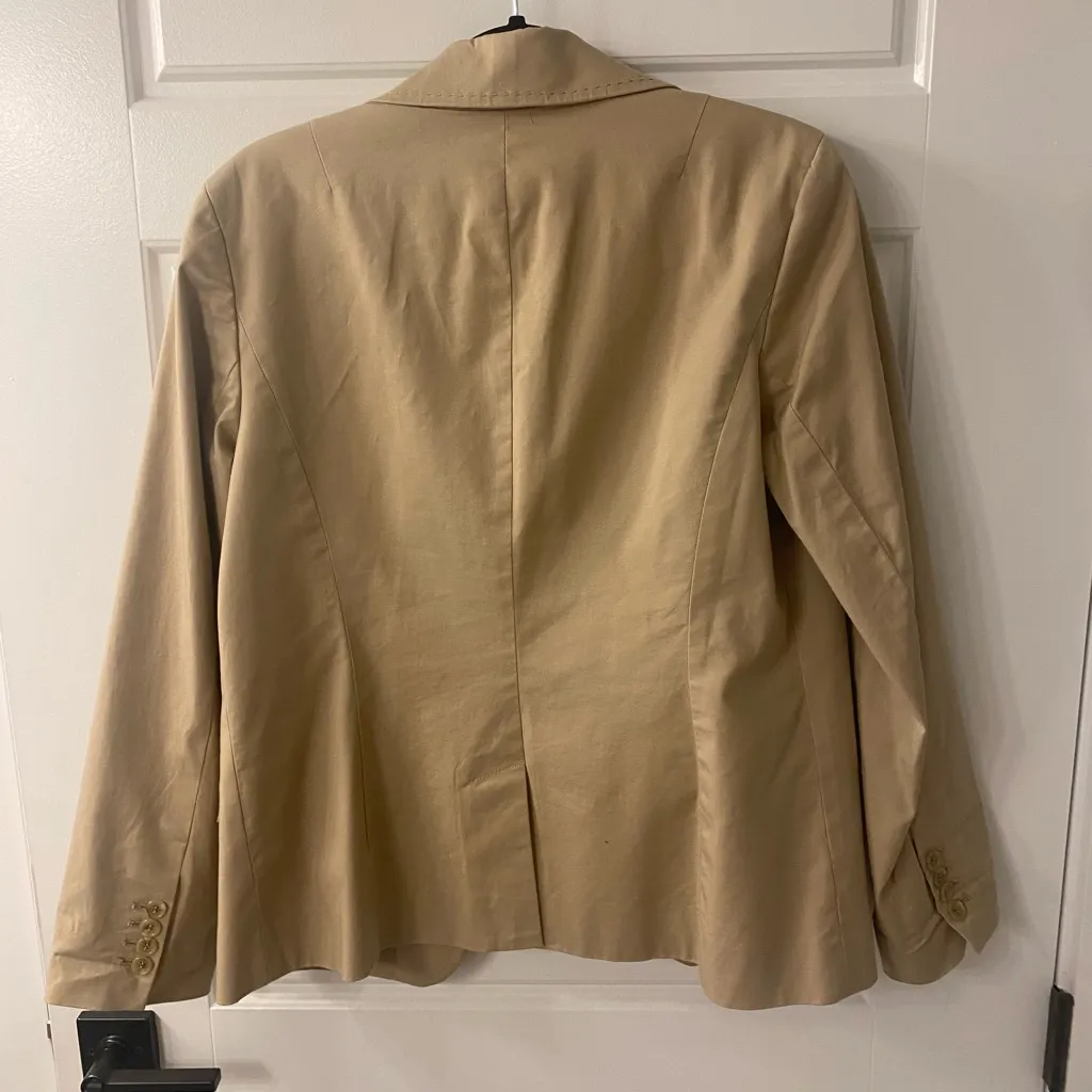 Liz Claiborne Beige Polka Dot Lined Blazer - Image 4