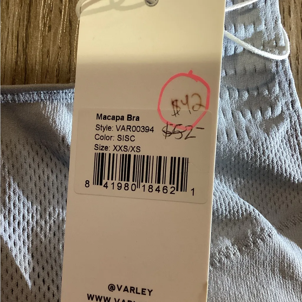 VARLEY Women’s Gray Sports Bra – Size XXS/XS –‎ NWT - Image 3