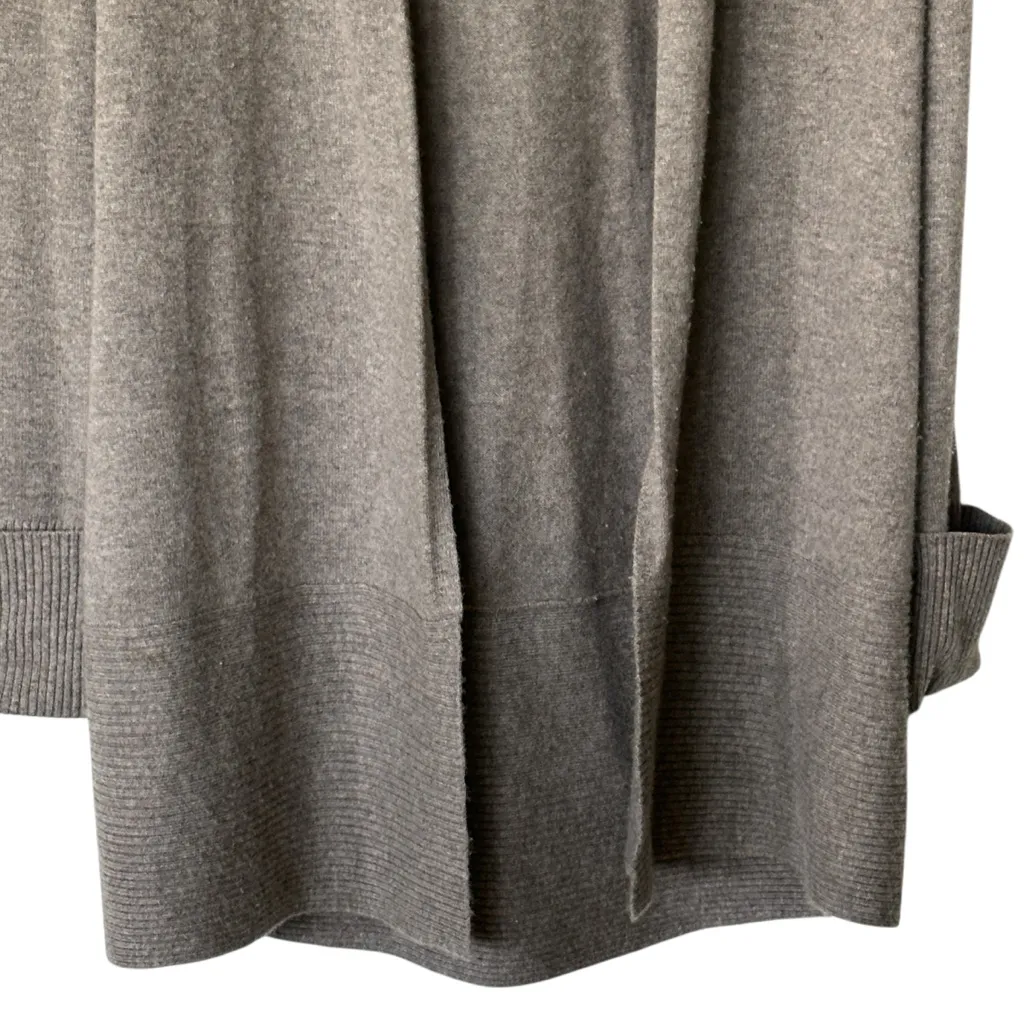 ST. Tropez West 2ply cashmere Gray Hooded cardigan Sweater M - Image 6
