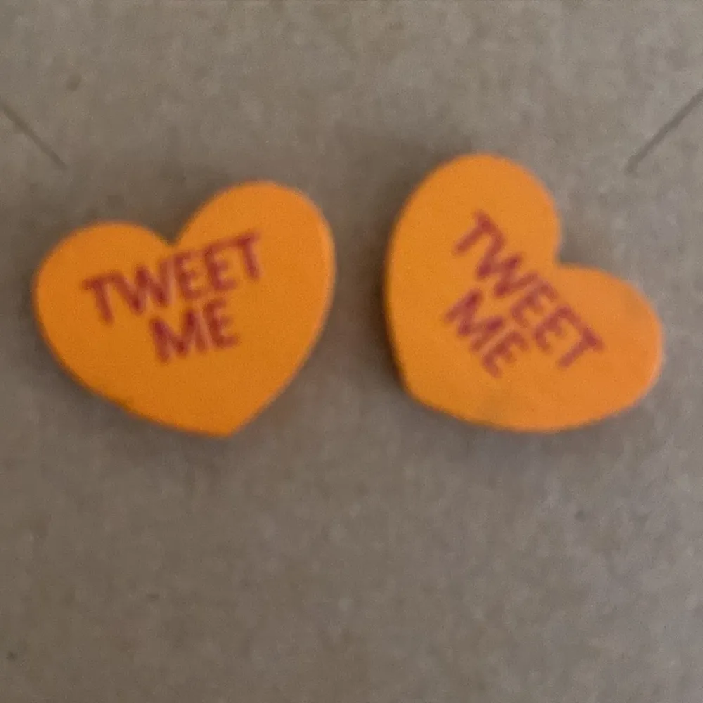 Valentine's Day Purple Confetti Wood Conversation Heart Earrings 1 Set Hand Made - Image 7