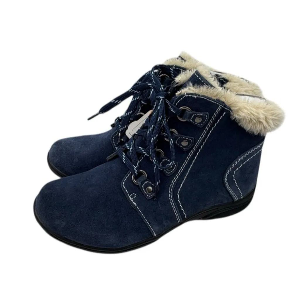 New Earth Origins by Earth Crowley Boots Womens 11W Blue Leather Lace Up Booties - Image 2