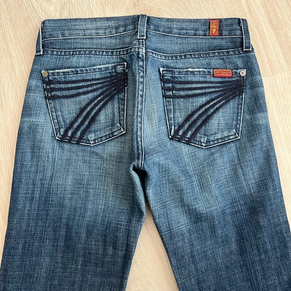 7FAM  Dojo Vintage Bootcut Flare Jeans | Medium Blue | 25 *flaw - Image 2