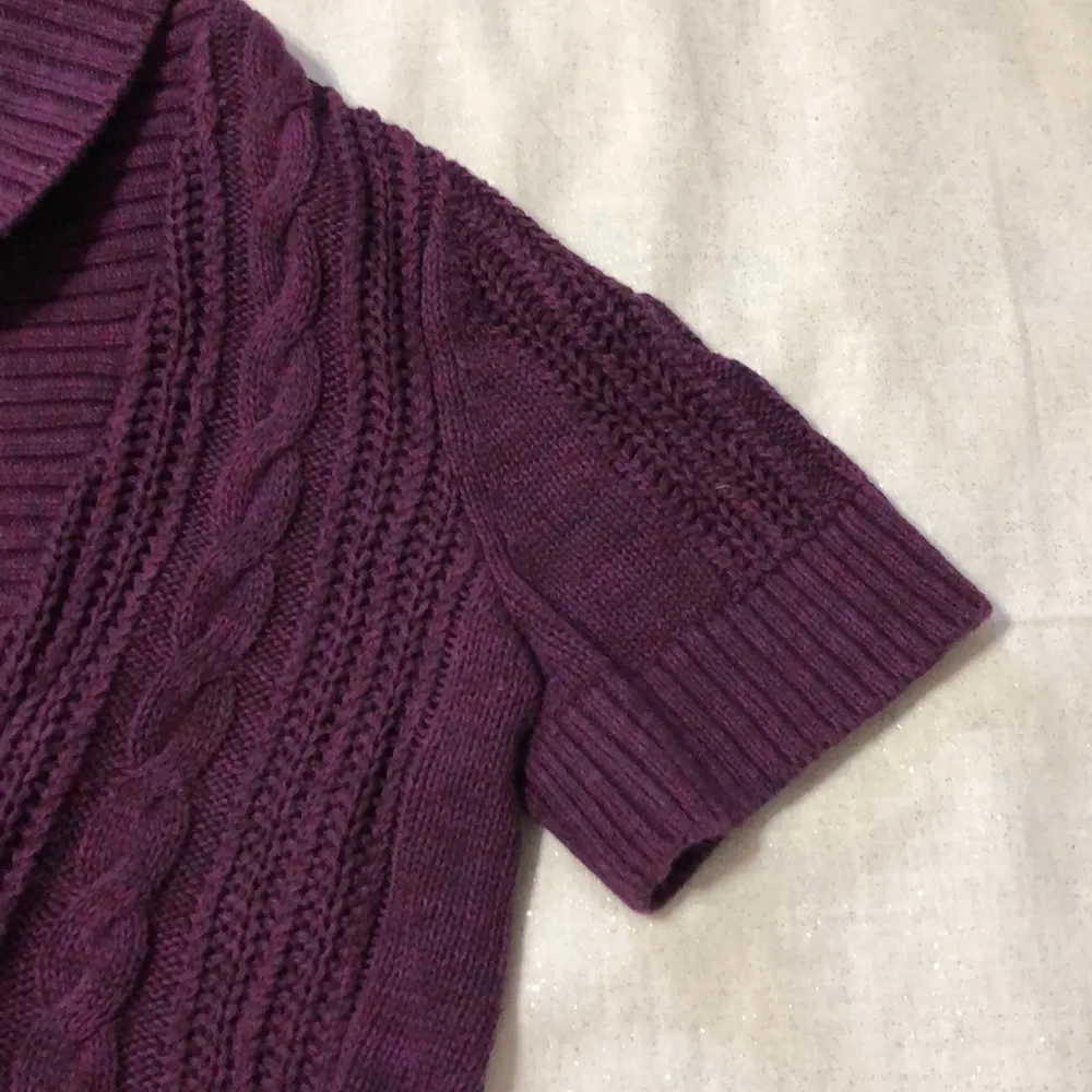 Christopher & Banks Purple Bucket Front Cardigan S - Image 5