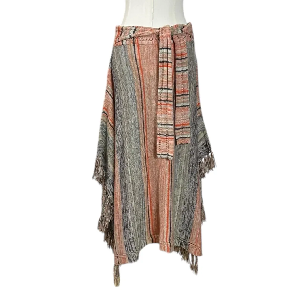 Anthropologie Western Bohemian Sparrow Wool Cashmere Fringe Sweater Skirt Medium - Image 8