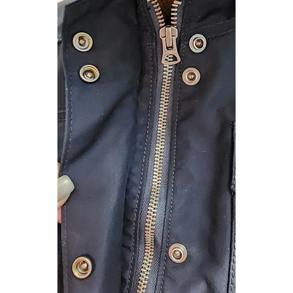 J.Crew Women's Hooded Utility Jacket Black Zip-Up Outerwear Size 6‎ - Image 5