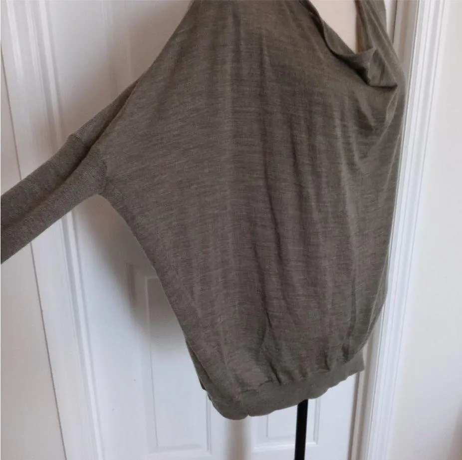 All Saints Khaki Green Sweater Rheia Jumper Tunic Top Small - Image 8