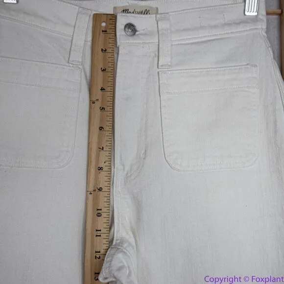 NEW Madewell The Perfect Vintage Wide-Leg Jean in Tile White,‎ 27,NJ021 - Image 6