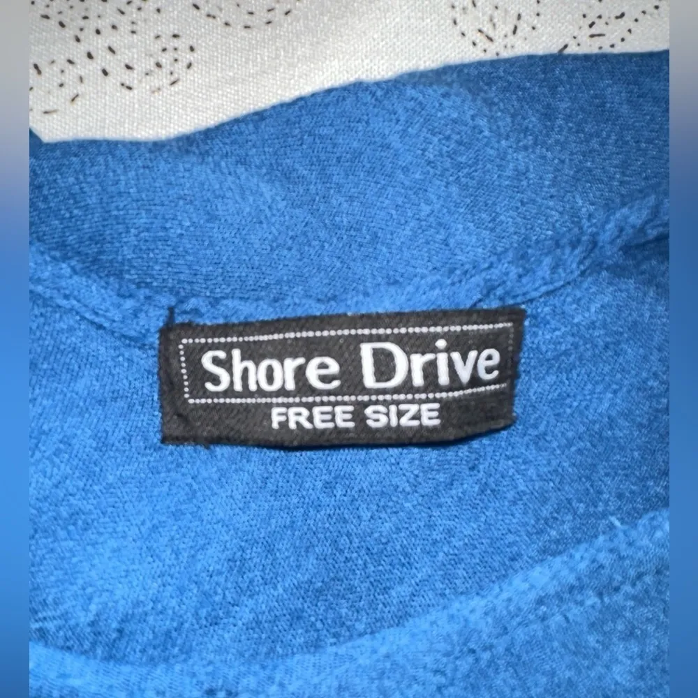 EUC Shore Drive summer dress or coverup with embroidery decoration on neck. Blue Size undefined - Image 7