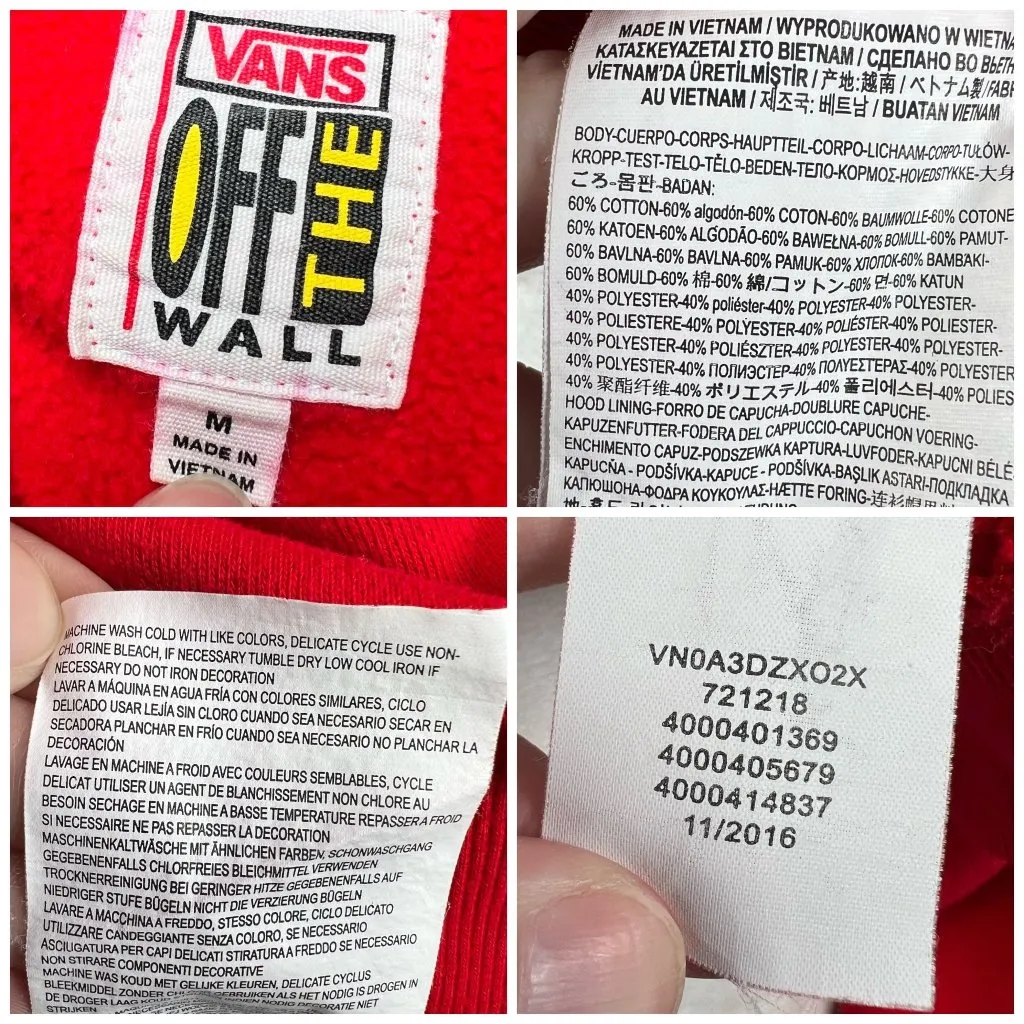 Vans Red Hoodie - Image 3