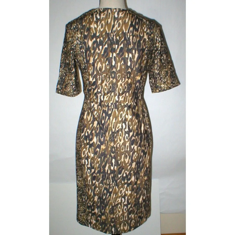 New Womens $475 2 NWT Designer Escada Sport Leopard Print Dress 38 Ejunka Knee Brown Size undefined - Image 2