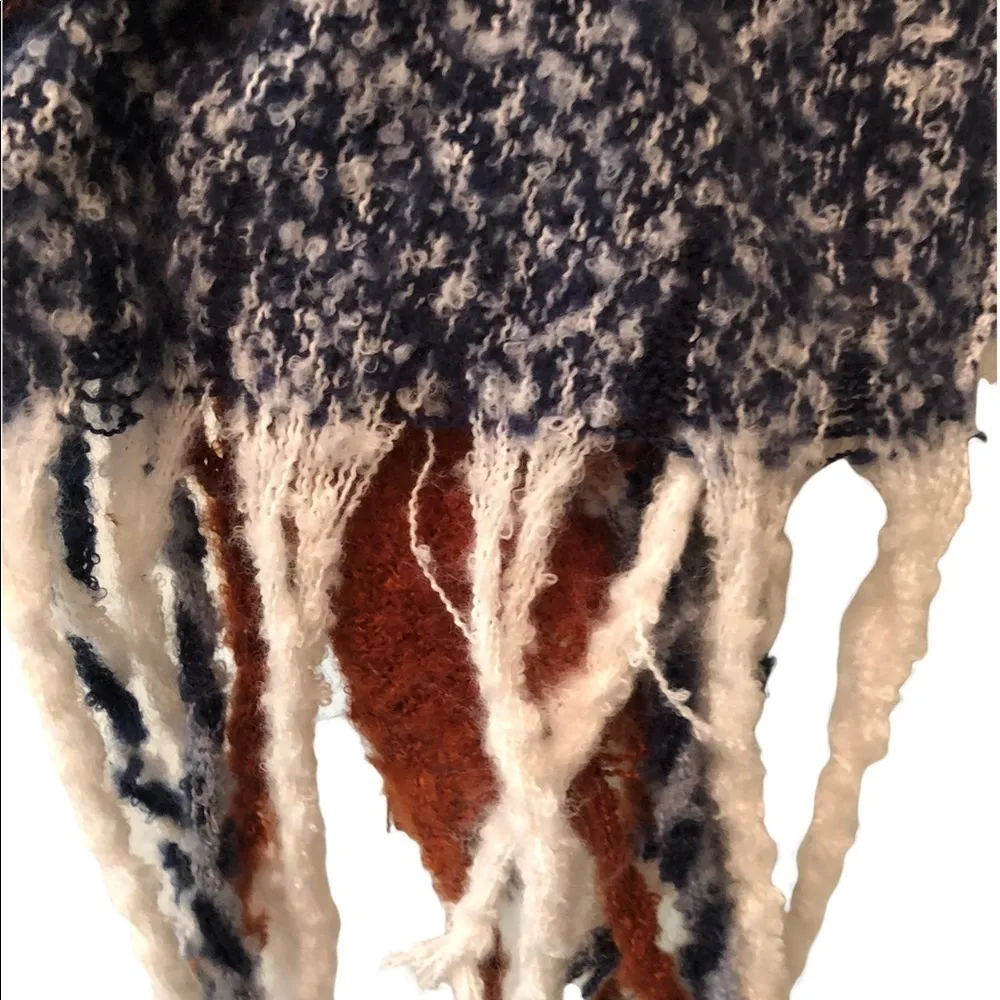 Winter Rich Colors Blanket Scarf W/Fringe 86X22 MixIt Cozy Soft Warm - Image 3