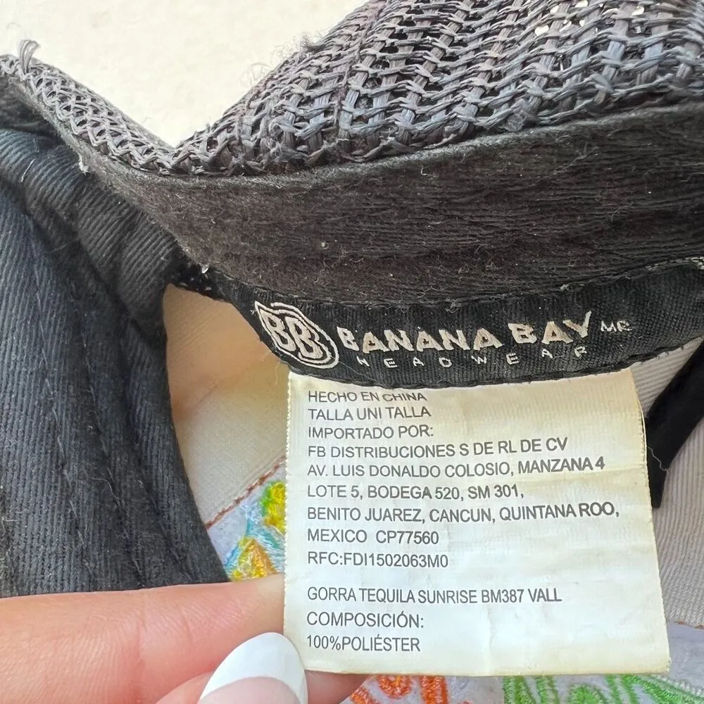Tequila sunrive trucker hat Banana Bay mexican Hat black vacation Mexico - Image 3