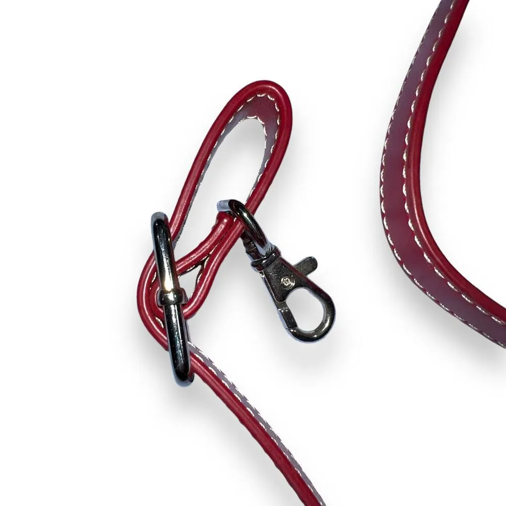 Wilsons Leather Womens Satchel Tote Bag Handbag Purse Red Leather Large - Image 14