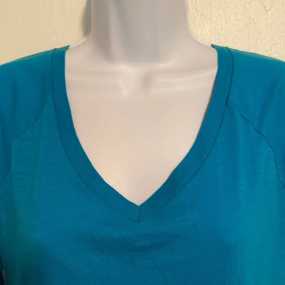 VS PINK V-Neck Long Sleeve Dog Logo T-Shirt - Image 2