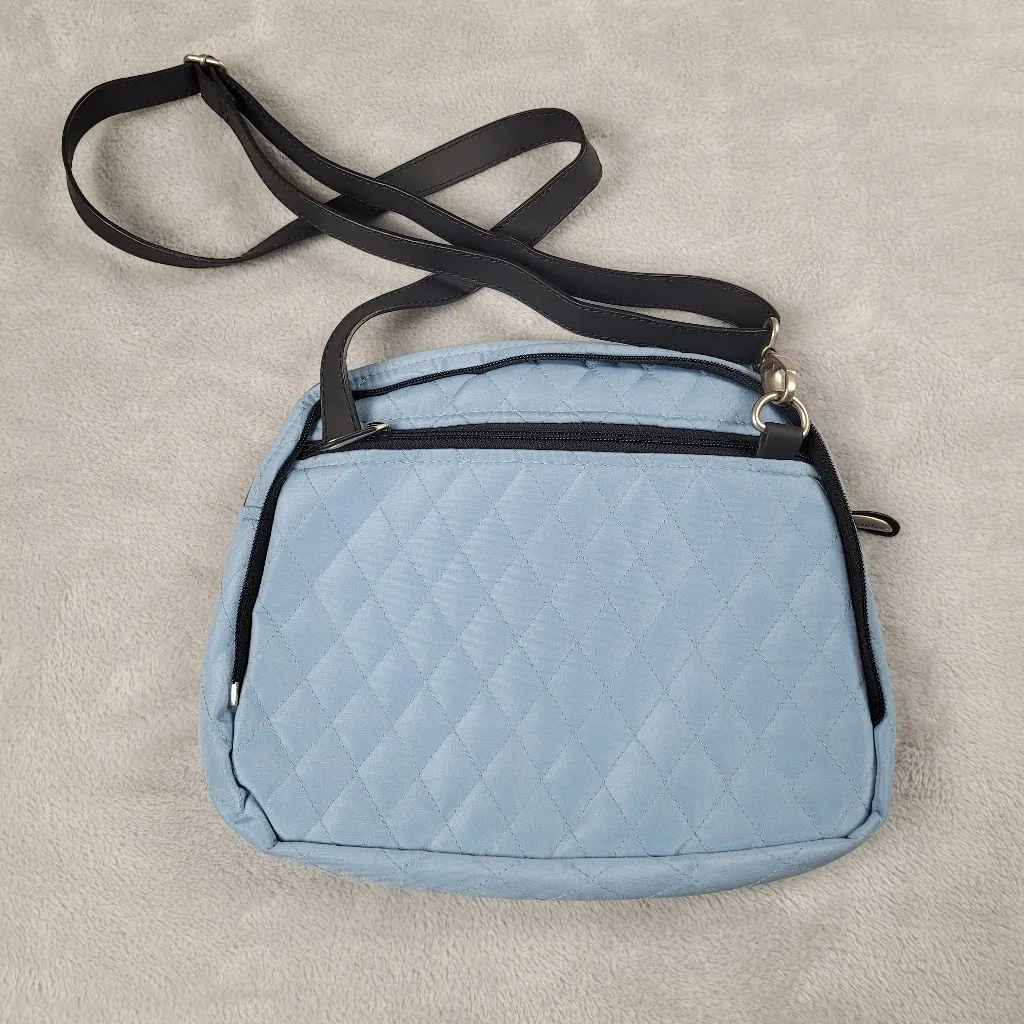 Travelon Women's Crossbody Blue Travel Sling Shoulder Bag - Image 4